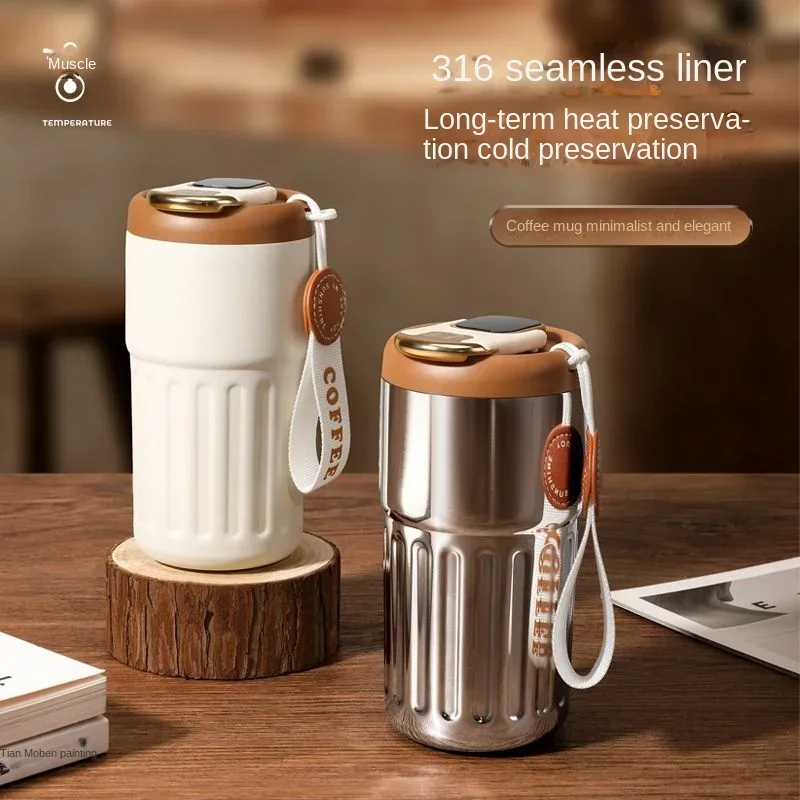 Stainless Steel Insulation Cup - Smart Coffee Thermos Cup 316 Large  -capacity - Aliexpress