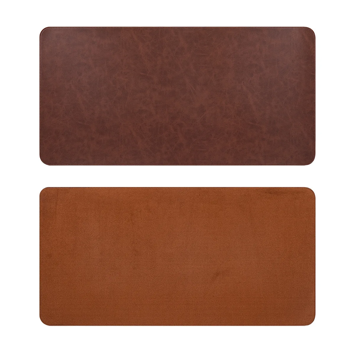 Premium Textured PU Leather Gaming Mouse Pad - Large, Waterproof, Non-Slip Desk Mat