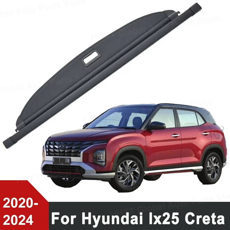 Rear Trunk Cargo Cover For Hyundai Ix25 Creta-Shield Shade Curtain Partition Board Privacy Blinds Security Accessories