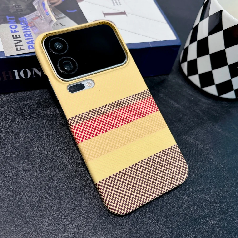 Frosted Carbon Fiber Texture Magnetic Phone Case with Kevlar Cover