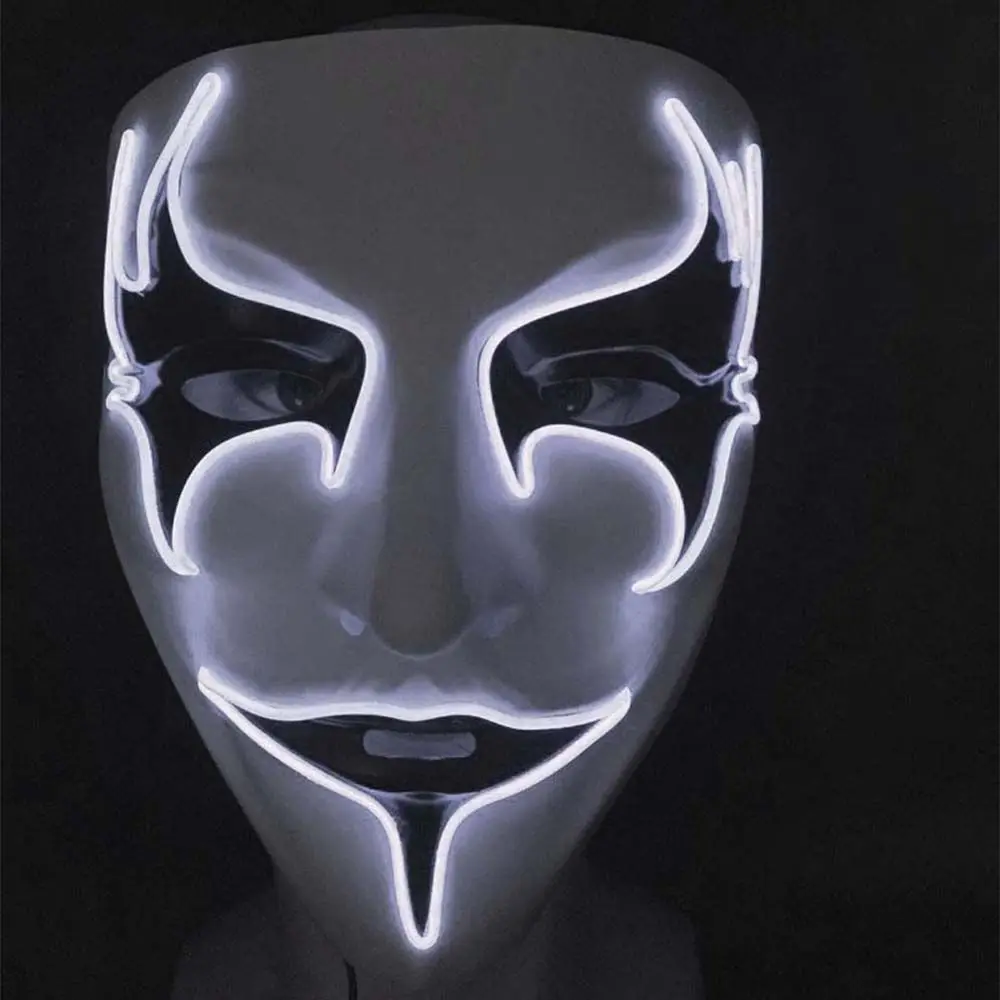 

Mask Props Party Props Luminous Mask Full Face Flashing Mask V For Vendetta Mask Glowing Mask Cosplay Mask Led Light up Mask