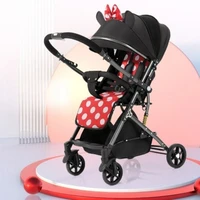 Poussette pour bébé ultra-légère bidirectionnelle, peut s'asseoir ou s'allonger, facile à plier avec un bouton, poussette parapluie pour nouveau-né à vue élevée 1