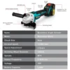 125mm M14 Brushless Angle Grinder Polishing Cutting Machine Cordless Electric Angle Grinder Power Tool for Makita 18V Battery 4