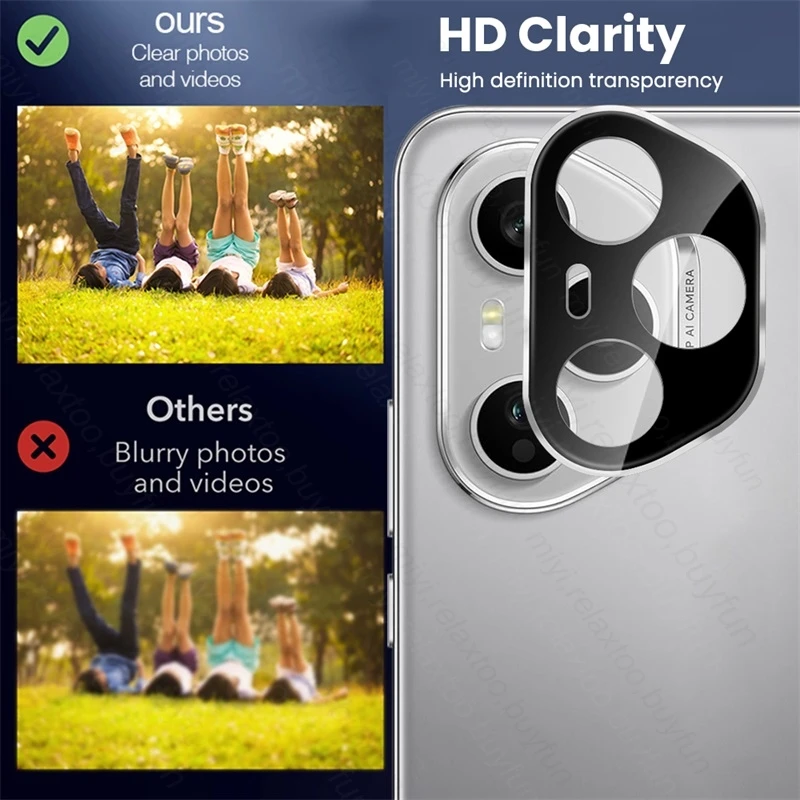 Black 3D HD Tempered Glass Curved Camera Lens Protector