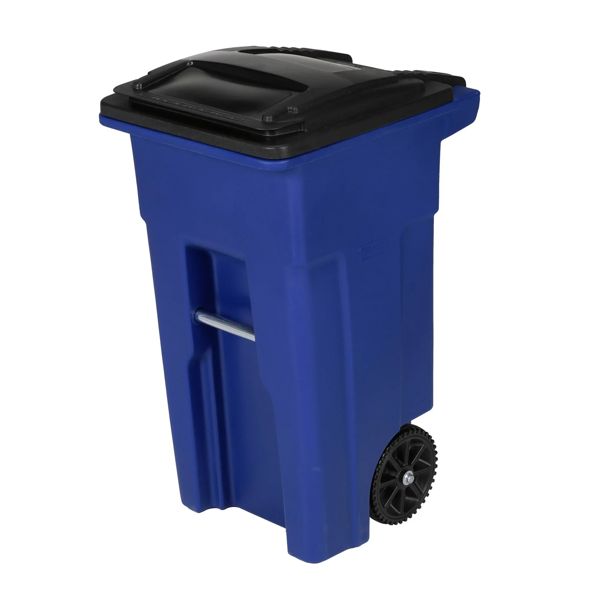 

United Solutions 32 Gallon Wheeled Outdoor Garbage Can with Attached Lid and Heavy-Duty Handles Perfect Backyard Deck or Garage
