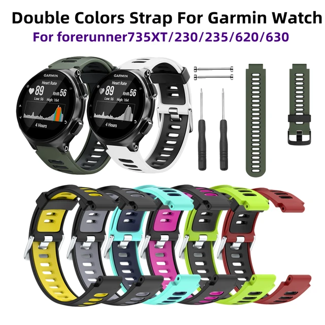 Galaone Double Colors Silicone Strap Fashion Replacement Watch Band For  Garmin Forerunner 920XT Rubber Wristband Bracelet