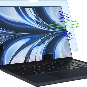 화면 보호대 블루 라이트 필터, 맥북 에어 13, 14, 15, 16, M1, M2 프로 맥스용, 소프트 노트북 필름