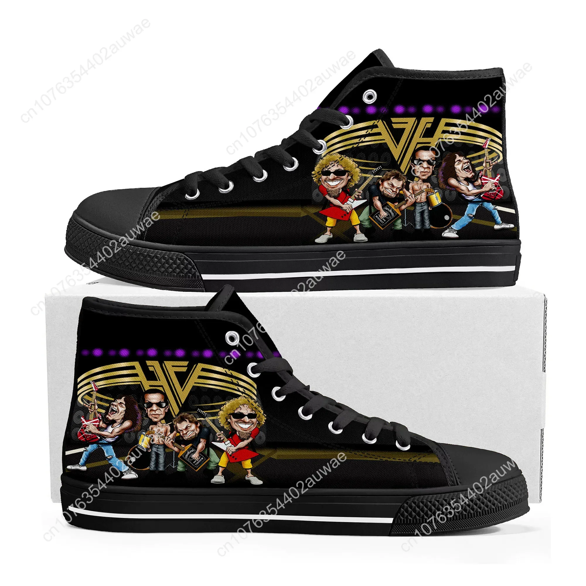 Van Evh 5150 Stripes Halen High Top Sneakers Men Women Teenager Canvas Sneaker 1984 Casual Custom Couple Shoes High Quality Shoe