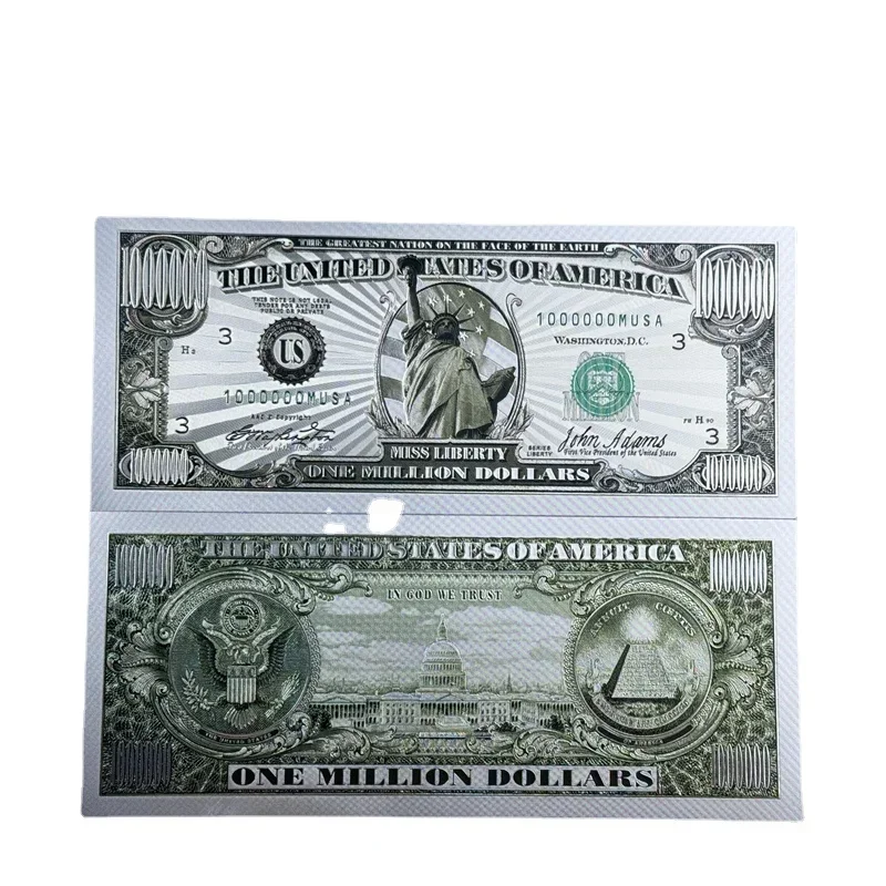 Colored America Banknote Million And Billion Dollar Banknote Fake Replica Paper Money for Home Decoration 10pcs/Lot
