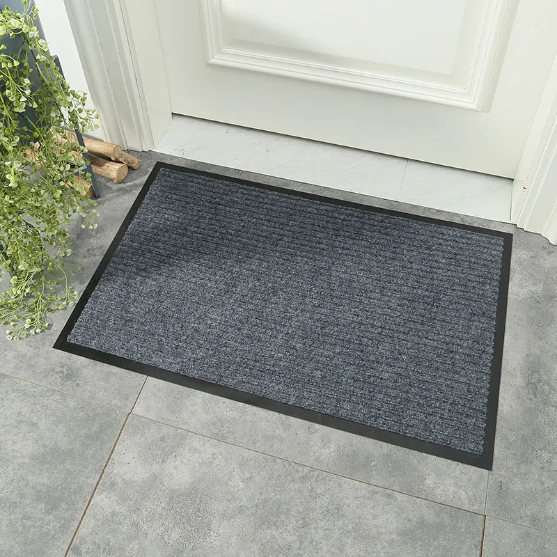 Double Stripe Entry Carpet Office Home Kitchen Bathroom Non-Slip PVC Pad Carpet floor mat non slip mat carpet mat fun doormat door mat