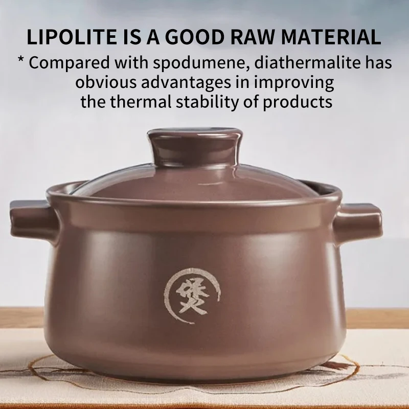 Casserole soup pot stew pot stone pot soup medicine Congee stew rice soup pot open fire high temperature resistant casserole 5