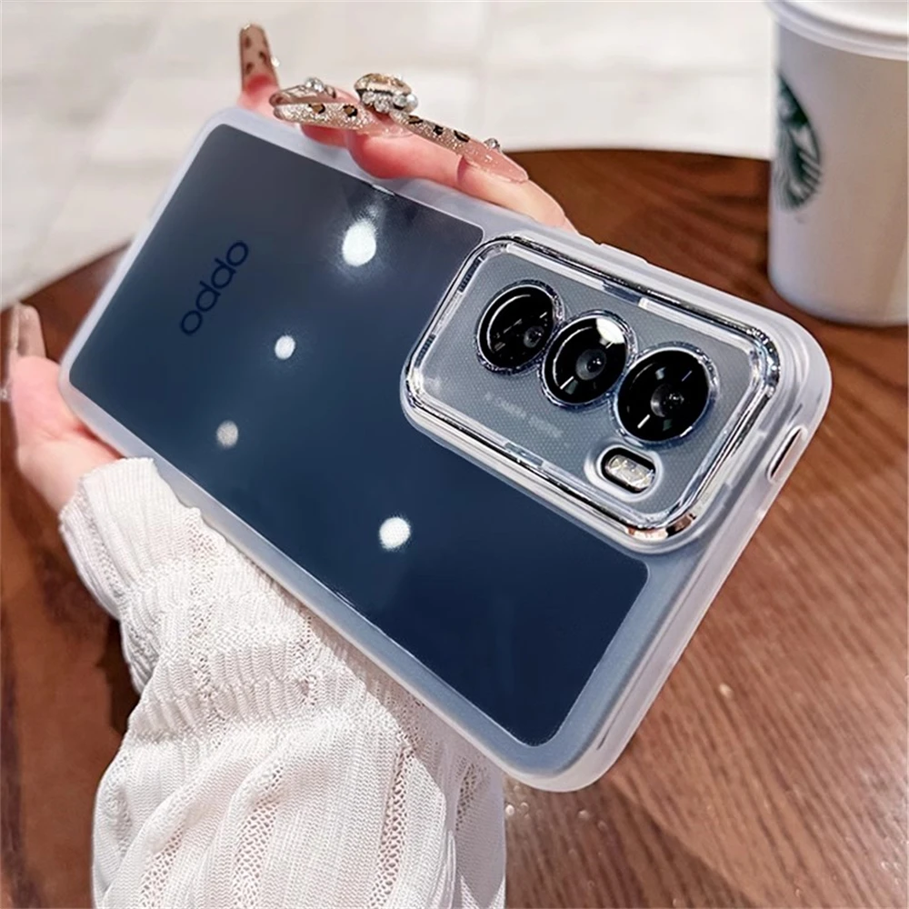 Transparent Shockproof Camera Lens Protection Phone Case - Clear & Colorful Cover