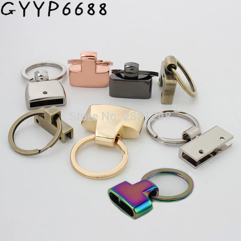 2-30pcs Key o ring Key handmade leather luggage accessories Hanging keychain chain hook pendant Key Fob hardware