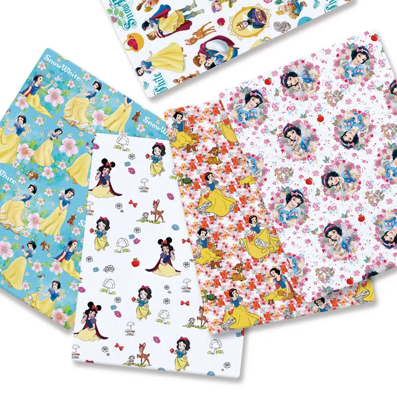 Snow white Cartoon Hot DIY handmade sewing patchwork quilting baby dress home sheet 140cm printed fabric sewing kids fabric
