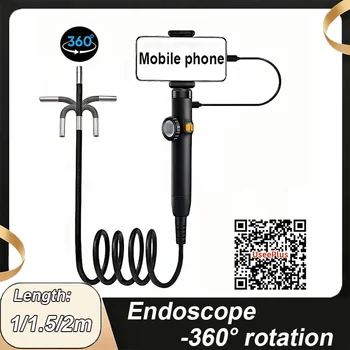 Two-Way 360 ° Rotating Borescope, 1080P Camera, endoscope with Light, 6mm Waterproof Probe, Endoscope with Android/iOS Phone 1