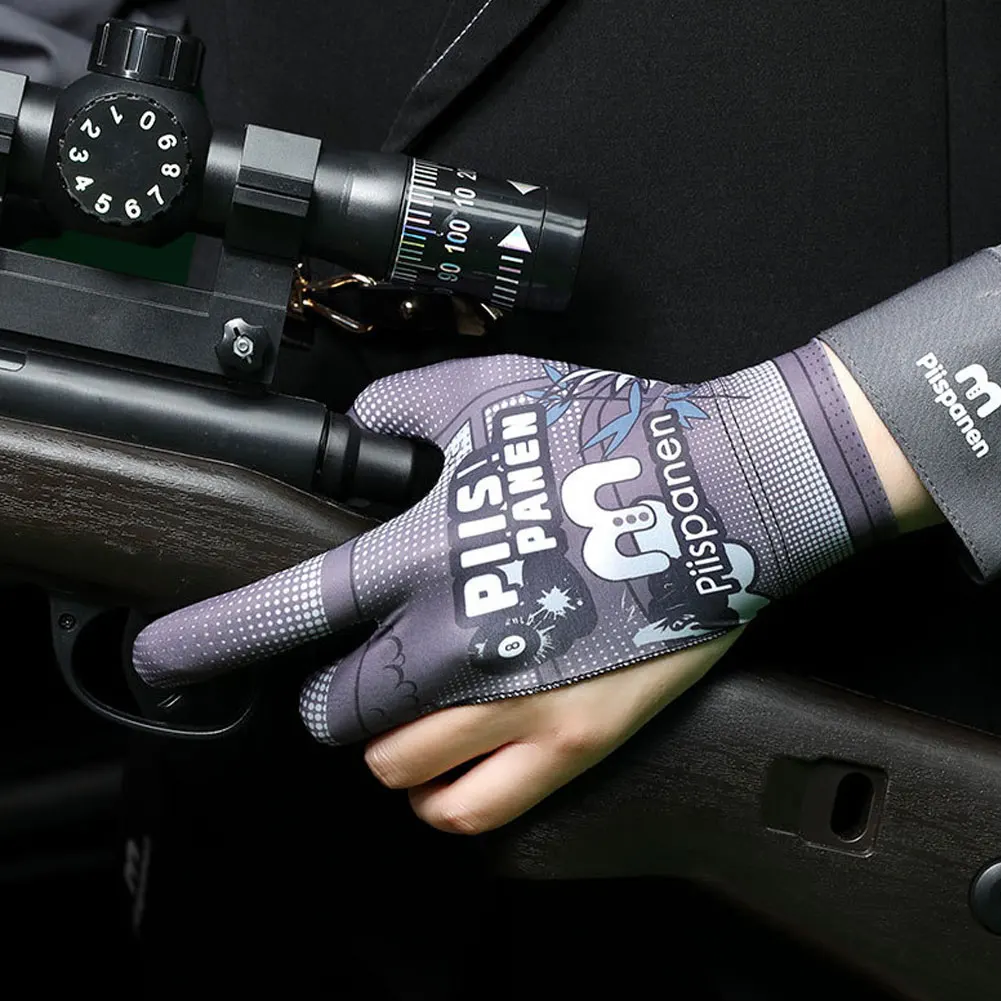 1Pc Billiards Gloves Enhanced Grip Left Right Hand Open Three Finger Professional Billiards Gloves Snooker Table Tennis Gloves