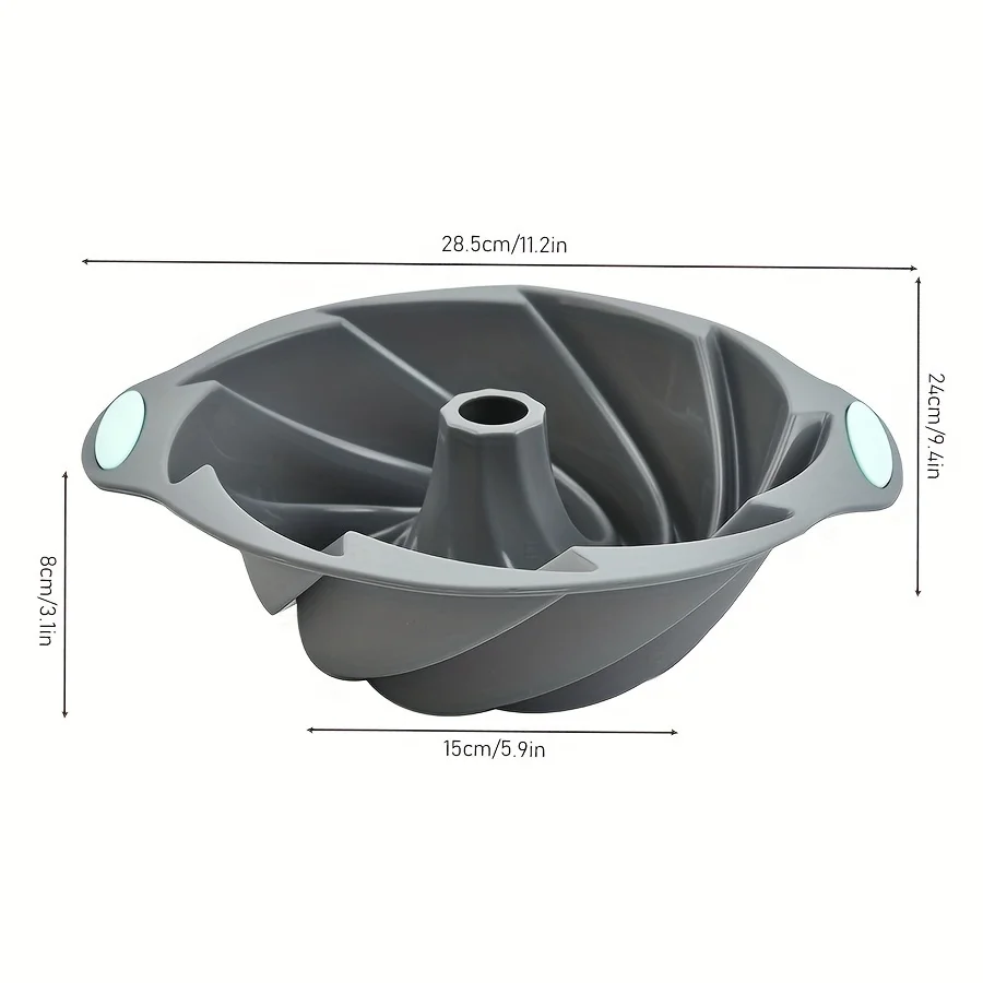 High quality silicone cyclone cake mold High temperature resistant household oven baking pan steamed cake mold baking tools Kitchen