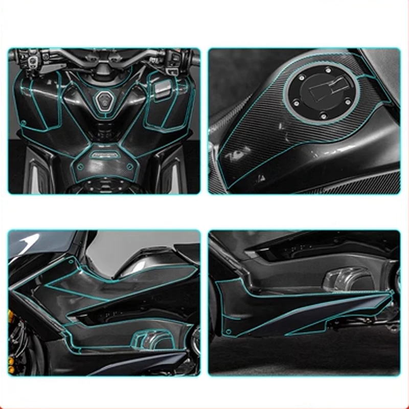 3D Carbon Motorcycle Faring Sticker motor Body Decals Decoration Accessories for YAMAHA TMAX560 TMAX 560 2022-2023