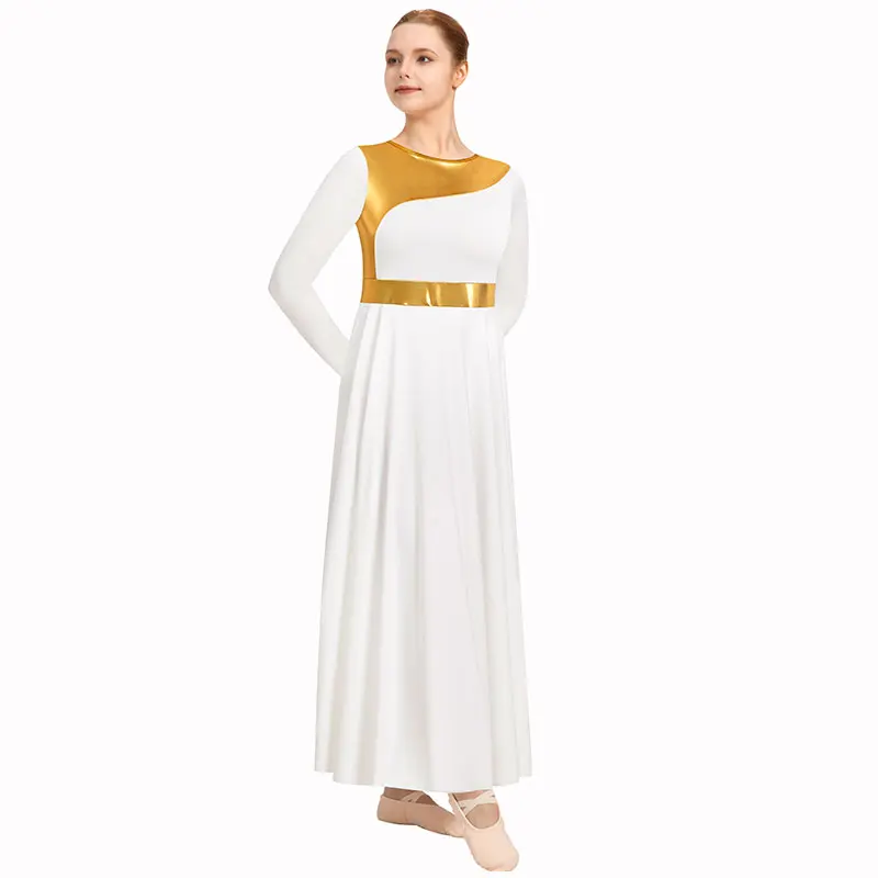 Hansber Vrouwen Lange Maxi Lyrische Danskostuum Mouwloos Moderne Hansber Vrouwen Lange Maxi Lyrische Danskostuum Mouwloos Moderne