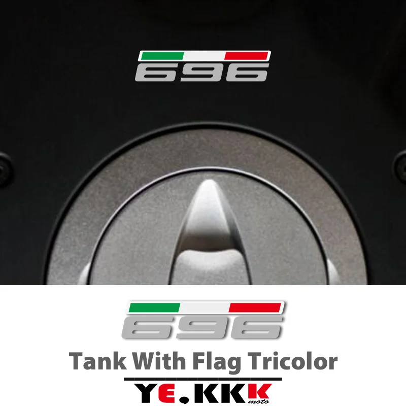 1 Sticker For DUCATI 696 SP EVO Panigale S Monster Tank Flag Tricolor Sticker Decal Customization for ducati streeetfighter v4s v4 sbk tricolor flag motorcycle wings 3d sticker decal aerodynamic wing sticker