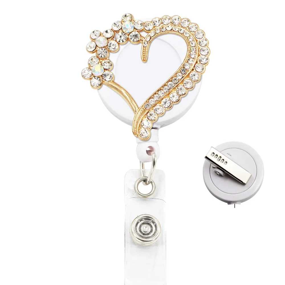 Nurse Badge Reels Retractable Hospital Office Carrete Retractil Bus Card Holder Yoyo Retractable Credential Holder