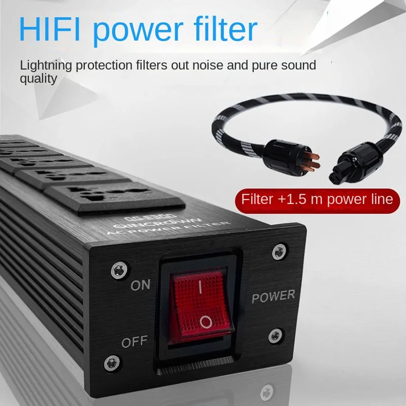 piano-crown-qincrown-power-filter-socket-fancier-grade-audio-amplifier-purification-filter-hifi-noise-reduction-power-strip-220v