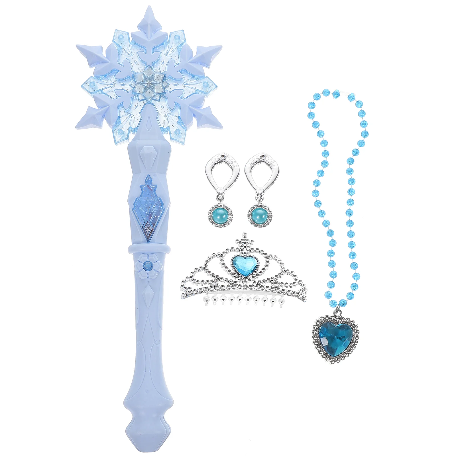 

Снежинка, блестящая палочка, красивая мигающая игрушка, пластиковое блестящее ожерелье