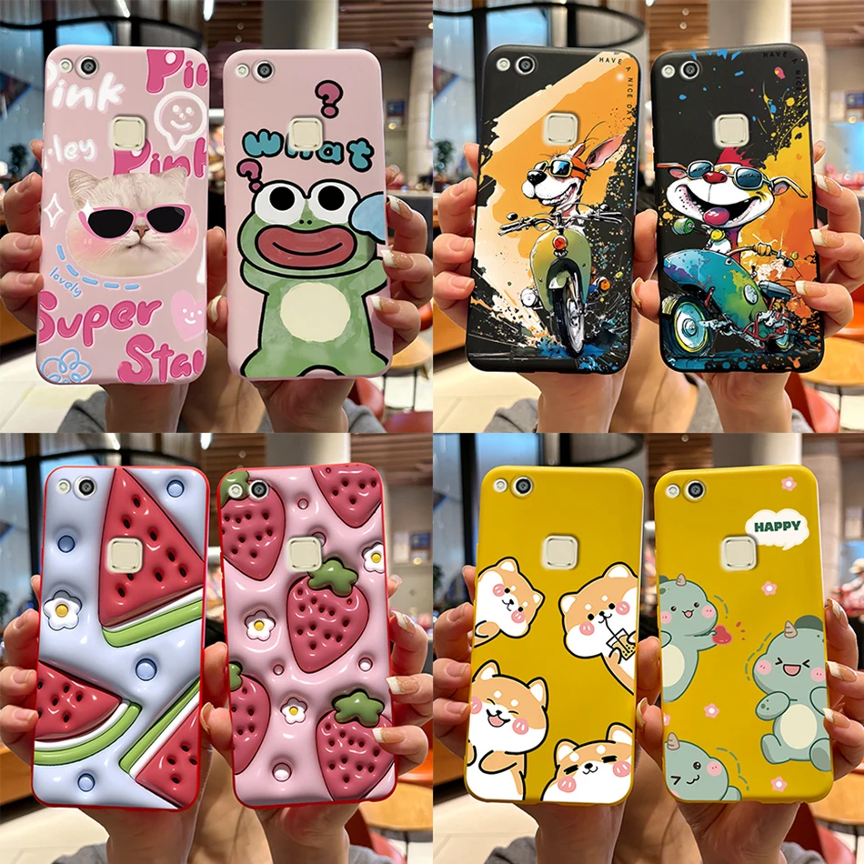 Per Huawei P10 Lite Custodia Per Huawei P10 Lite Cute Bear Cartoon Cover Posteriore Per Huawei P 10 Lite Was-Lx1 Lx2 Lx3 Lx1A Custodie Per Telefoni