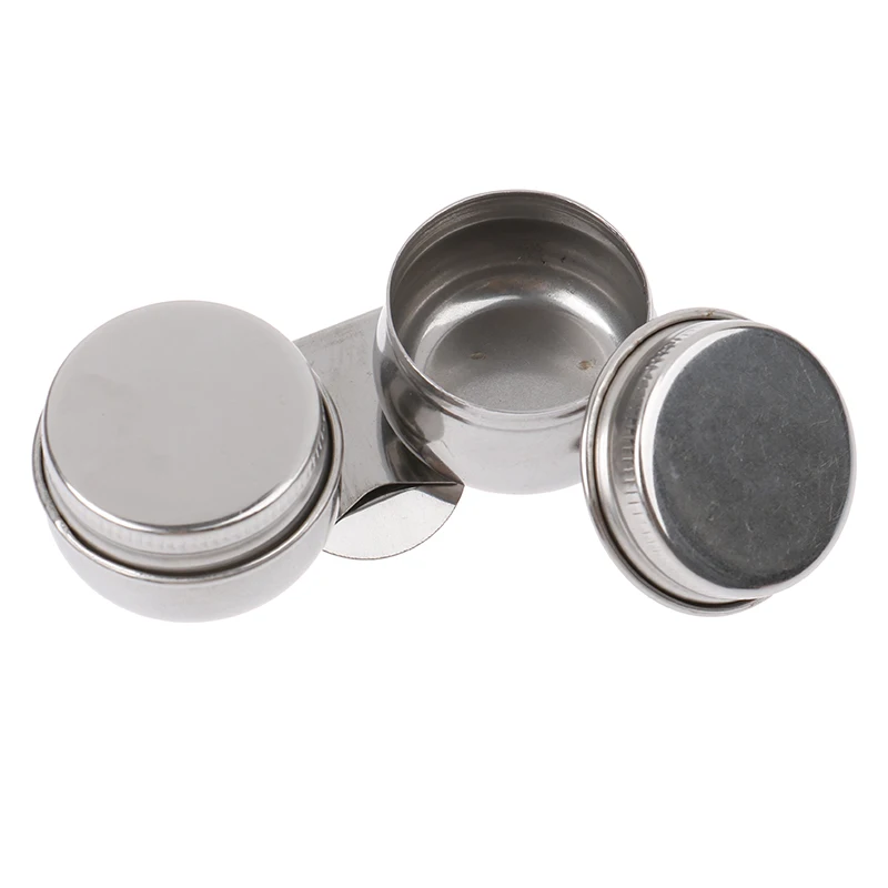 Stainless Steel Drum Painting Palette Oil Paint Pot Single Double Hole Dipper
