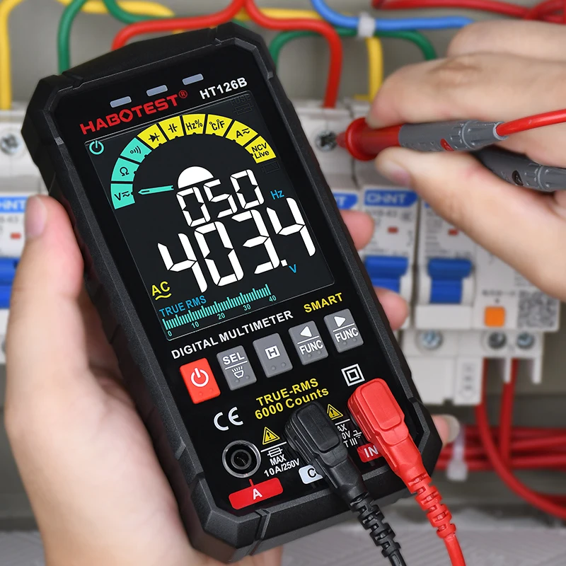 HABOTEST BSIDE Generation Multimeter Digital Professional AC DC TRMS Voltage Current Ohm 60mF Hz DIY Electrician Meter Tester