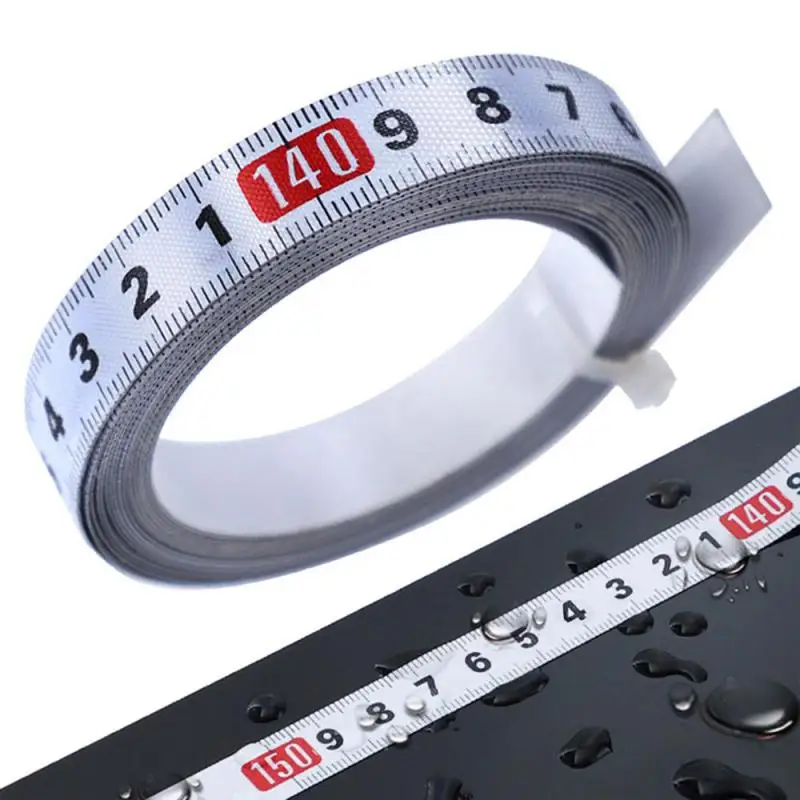 Self Adhesive Metric Measure Tape Vinyl Silver Ruler For Sewing Machine Sticker tape measure measuring tape measuring ruler