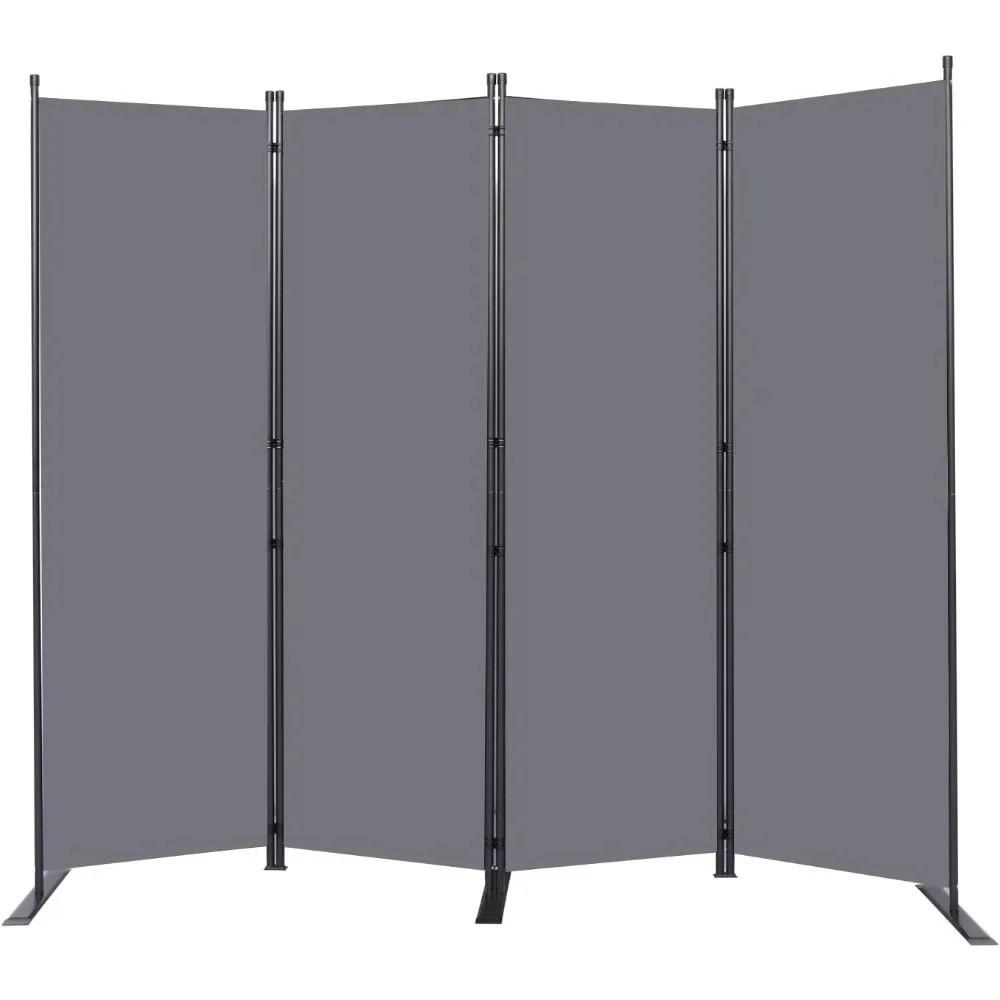 6FT Portable Room Dividers and Folding Privacy Screens, 88'' W Fabric Divider for Room Separation