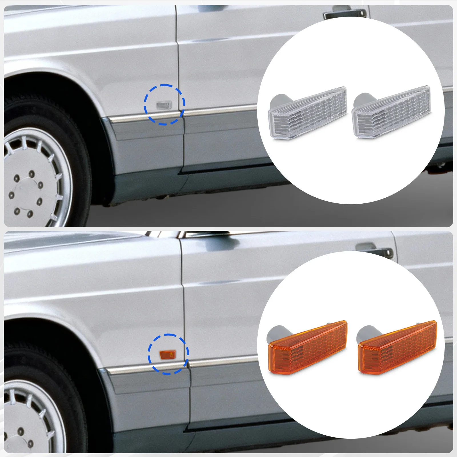 Mercedes Turn Signal Light In Bumper Genuine Mercedes A2198200321 219.820.03.21 219 820 03 21 219 820 03 21 | Pelican Parts