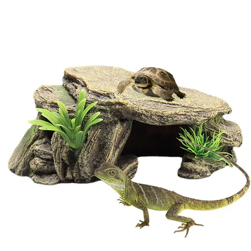 

Fish Reptile Hiding Cave Turtles Basking Platform Reptile Habitat Hiding Cave Reptile Cave Huts Hideouts Place For Aquarium