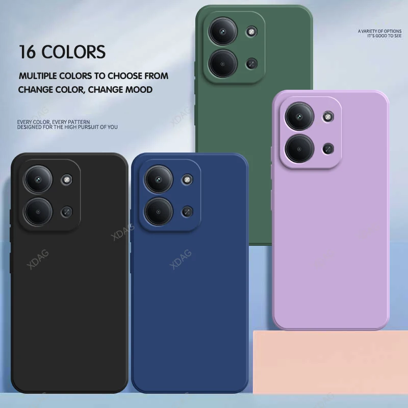 Premium Liquid Silicone Luxury Soft Phone Case - Square High-Quality Back Cover Accessories