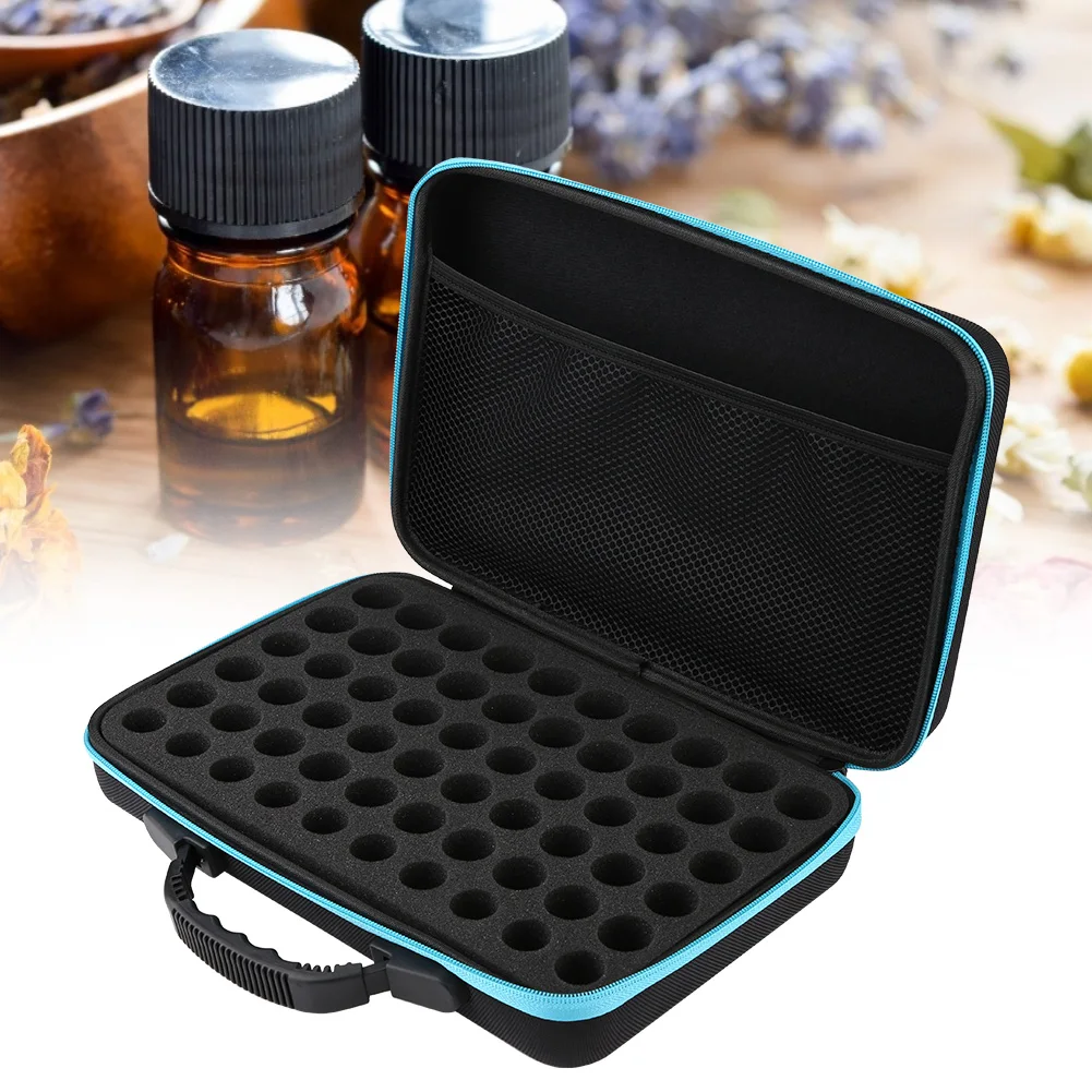 Hard Shell Exterior Storage Organizer Essential Oil Carrying Case Hard Shell Case 60 Bottles Suitable For Bottles 5ml 15ml