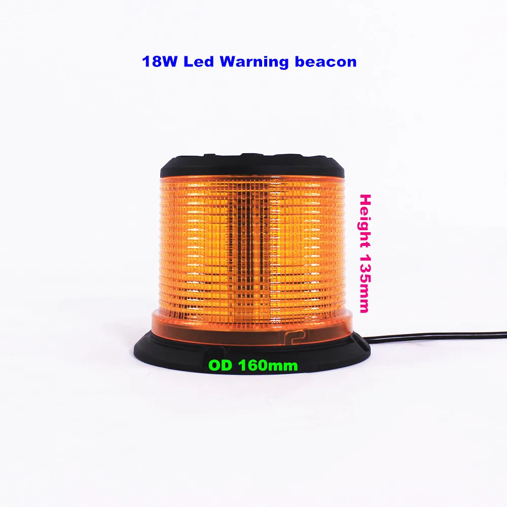 

DC10-30V Car/truck Roof warning beacon 18W Led emergency light with Cigar lighter switch for police ambulance fire,waterproof