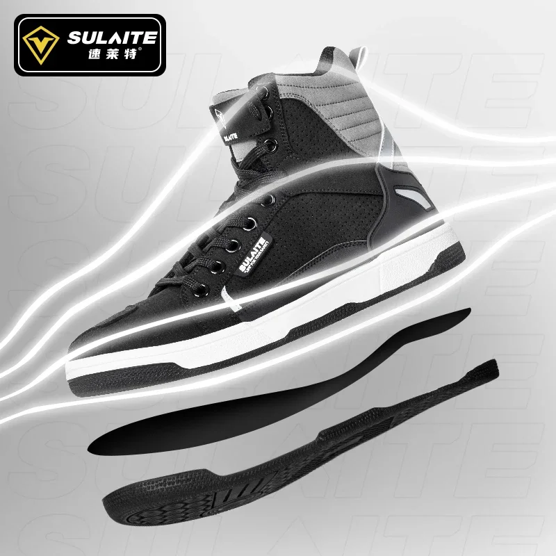 Men's Motorcycle Boots Casual Microfiber Leather Moto Motorbike Riding Summer Breathable Anti-fall Rider Road Shoes,motorcycle shoes,motorcycle boots