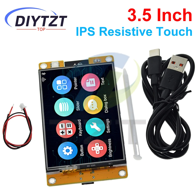 TZT ESP32 3.5 인치 LCD TFT 개발 보드 ESP32 LVGL WIFI 및 블루투스 디스플레이 모듈 240*320 터치 기능이 있는 스마트 디스플레이 화면