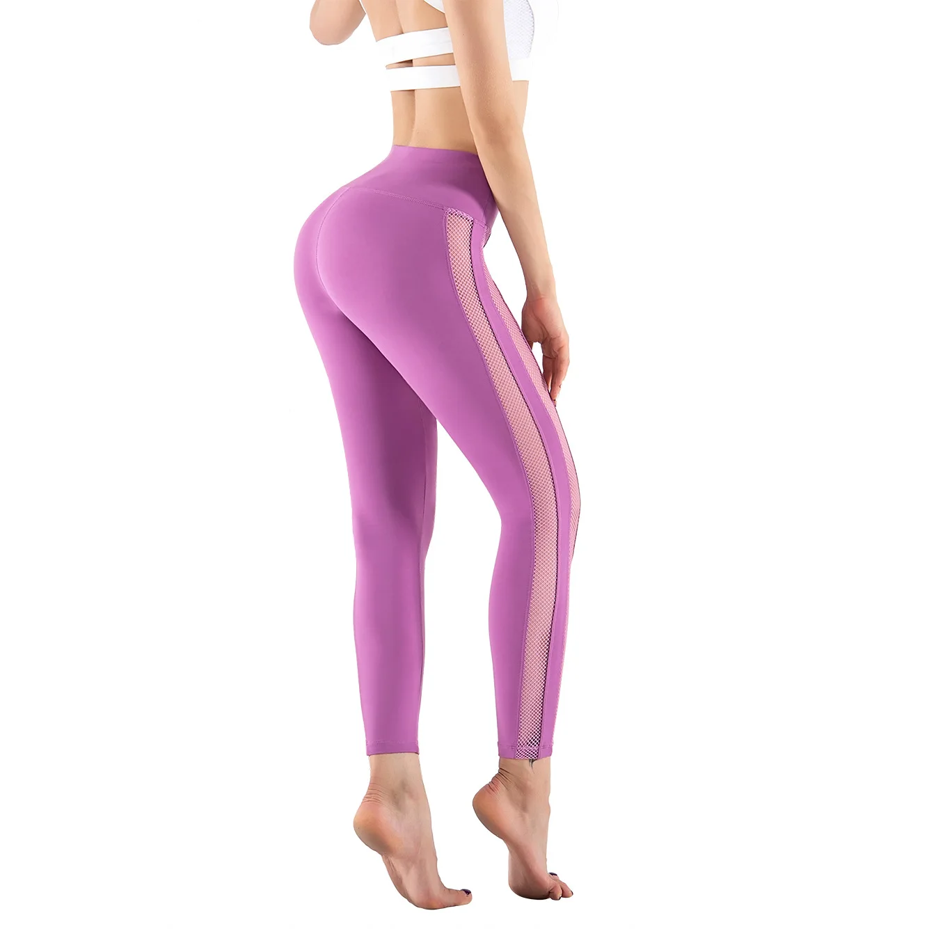 Sexy Women's High Waisted Yoga Pants Moisture Wicking Sports And Fitness Pants Slim Fit Breathable Dance Cycling Leggings