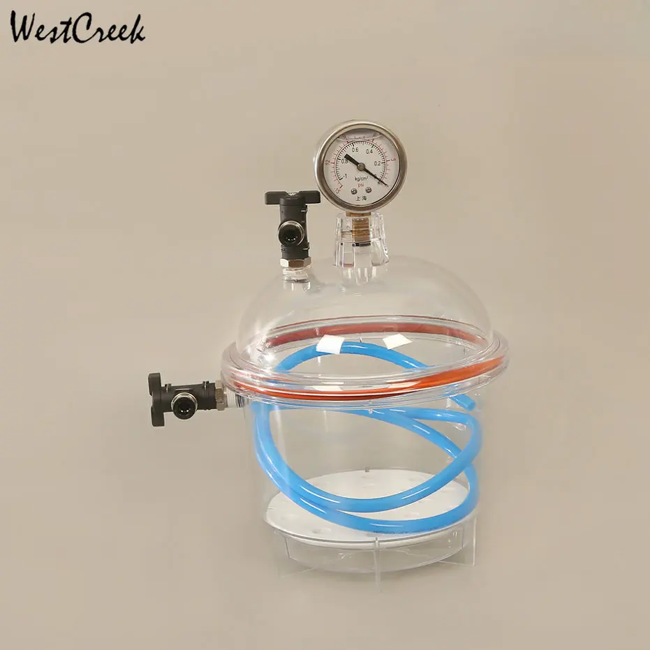 

New 150MM Plastic Vacuum Dryer Laboratory Dryer Transparent Vacuum Drying Kettle Double Valve With Pressure Gauge