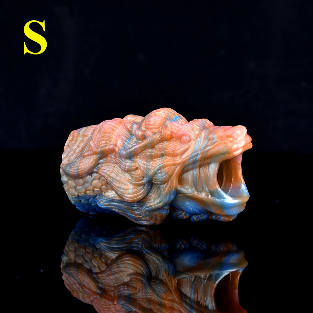 NNSX Silicone Dragon agrandit la manche d'extension Animal creux gode fantaisie masturbateur mâle Sex Toy gaine St_voghion.com