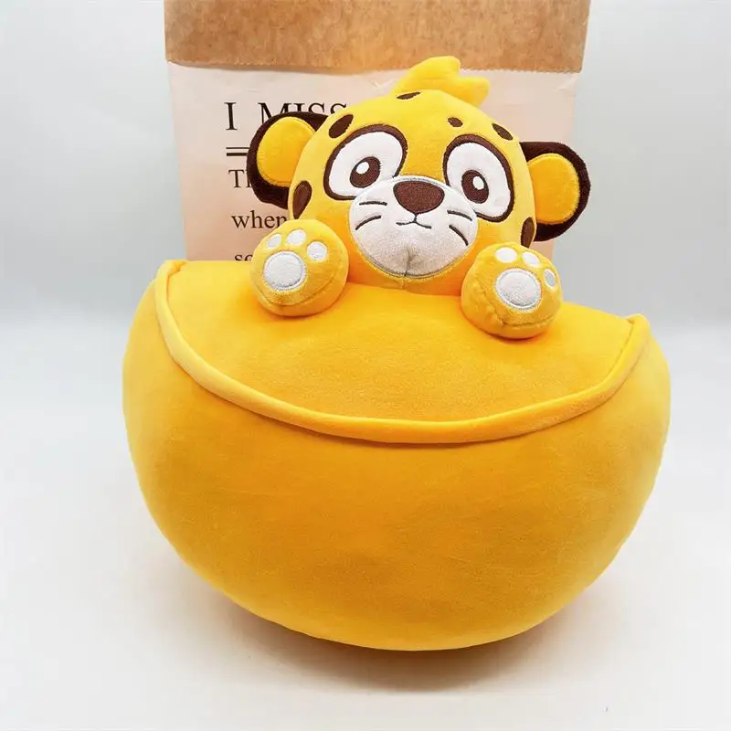 

New Creative Leopard Toy Implies Immediate Prosperity High Quality Plush Animal Holiday Gift Decoration