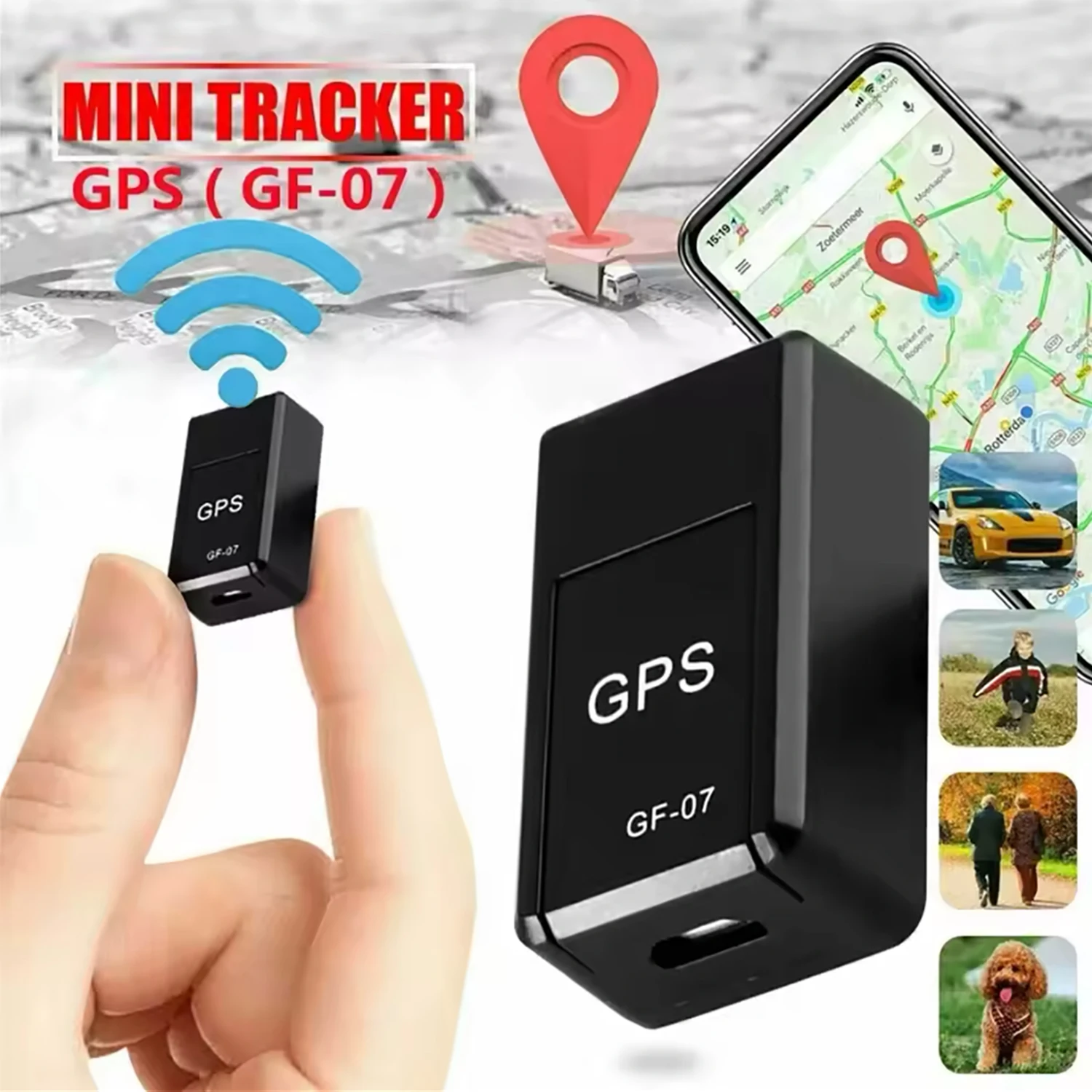 GPS Tracker GF07 Magnetic Mini Car Tracker GPS Real Time Tracking Locator Device Magnetic Real-time Vehicle Locator Pet gps tracker gps locator gps car tracker