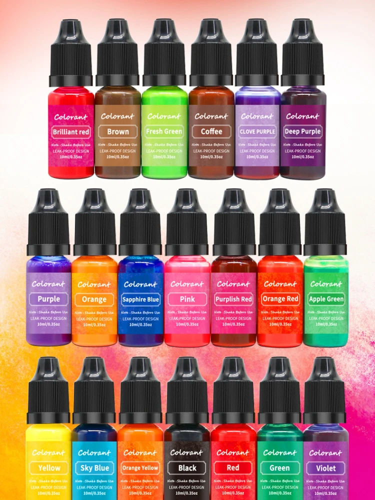 Description Picture 2 of item20 Colors High Concentration Handmade Candle Soap Color Essence Soybean Wax Pigment Aromatherapy Candle Pigment Dye DIY Material