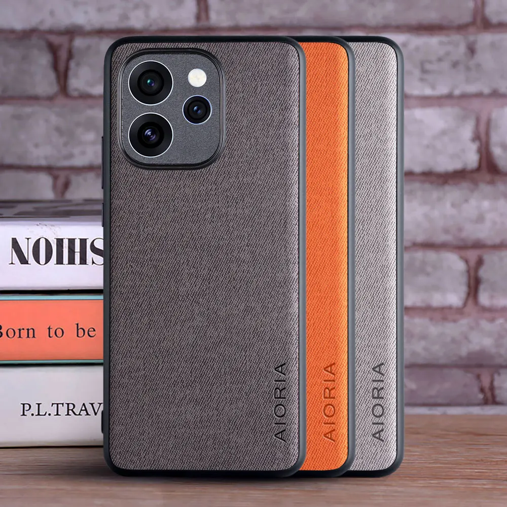 Textile Leather Fashion Soft TPU & Hard PC 3-in-1 Case - Coqua Collection