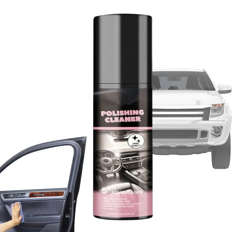 1pc 100ml Auto Interior Polish Car Shine Cleaner Interior Detailer Spray Protective Color Fading Repair Car Care Detailing Spray