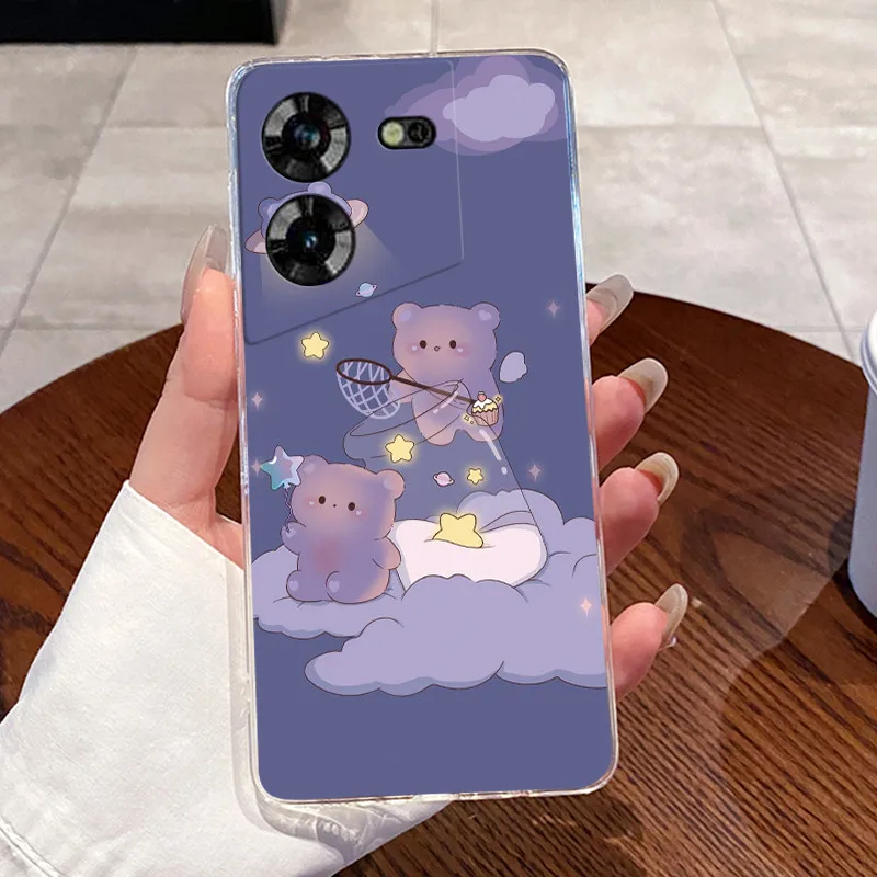 Aesthetic Cute Cat Soft Transparent Silicone Phone Case