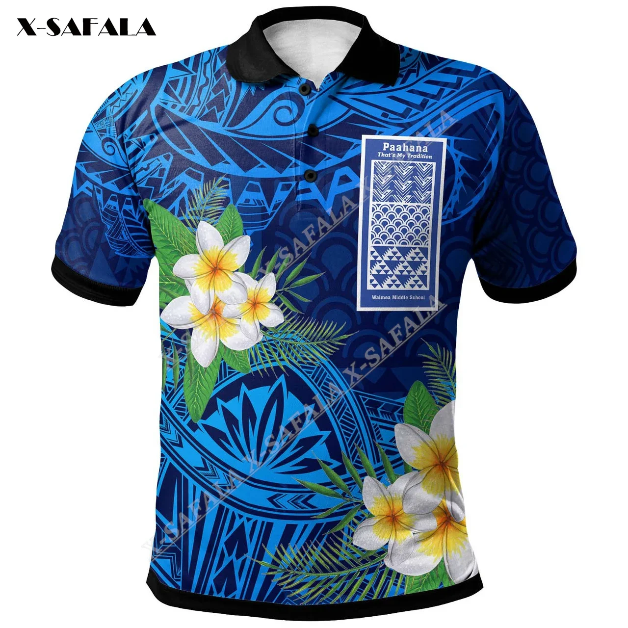 

Гавайская индивидуальная полинезийская рубашка-поло унисекс с 3D принтом для средней школы, мужские и женские повседневные топы
