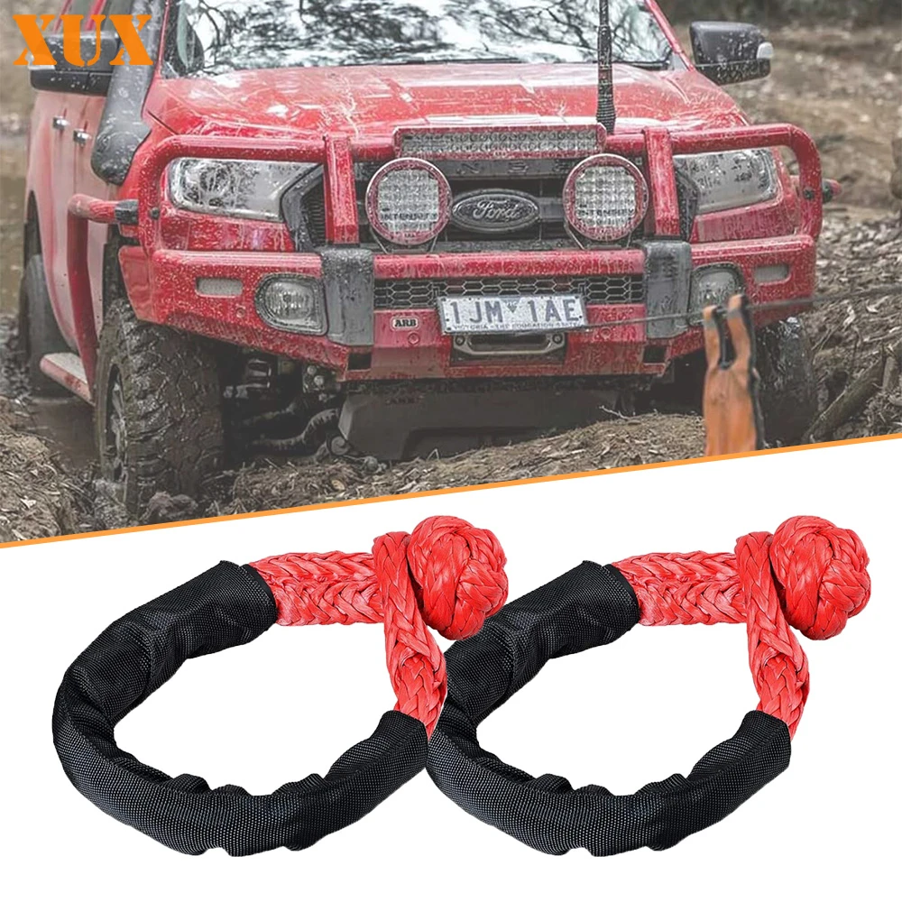 Synthetic Soft Shackle 4x4 Recovery Ring Rope 38000lbs Hitch Portable Utv Truck Strap Rope